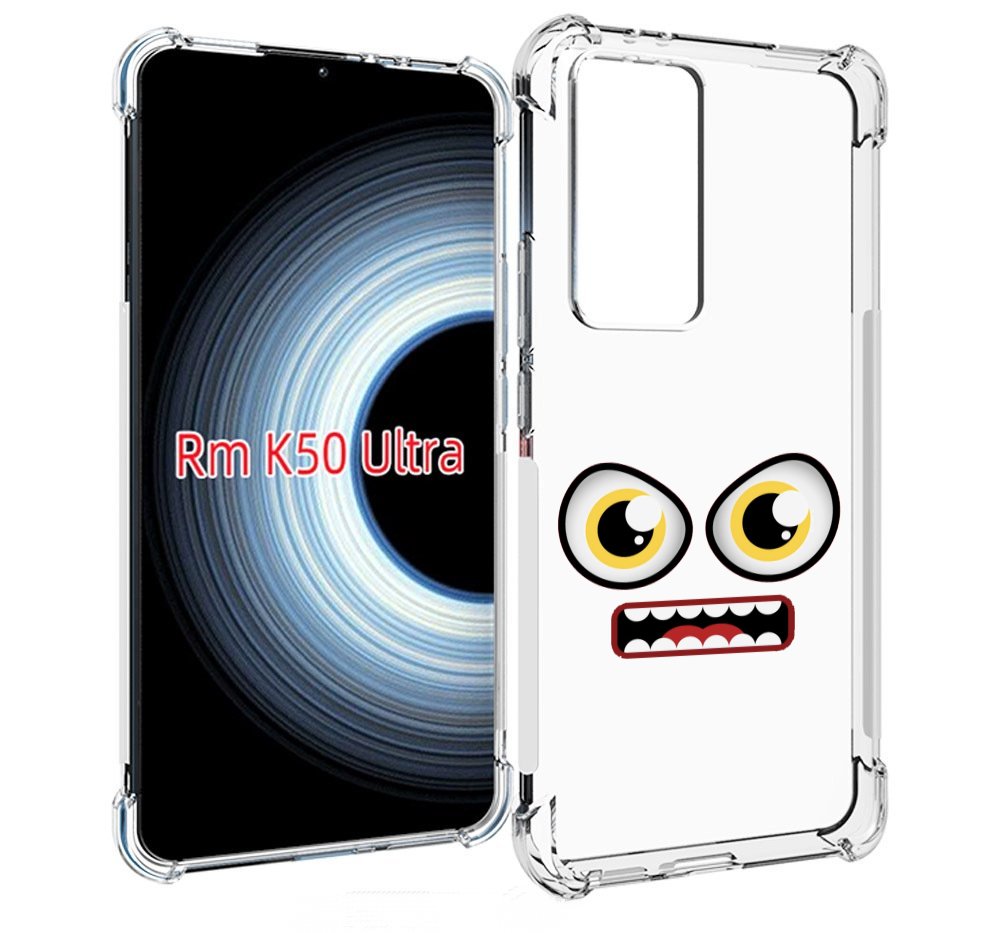 

Чехол MyPads красный злой смайлик для Xiaomi 12T / Redmi K50 Ultra, Прозрачный, Tocco
