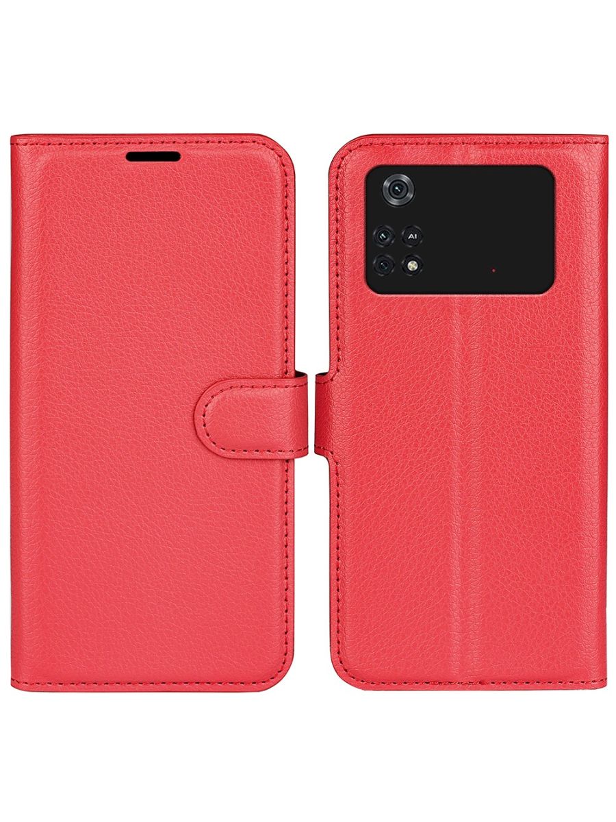 

Чехол Wallet для смартфона Poco M4 Pro 4G красный