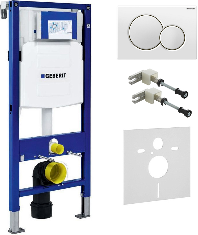 

Geberit Система инсталляции для унитазов Geberit Duofix UP320 111.300.00.5 с белой кнопкой