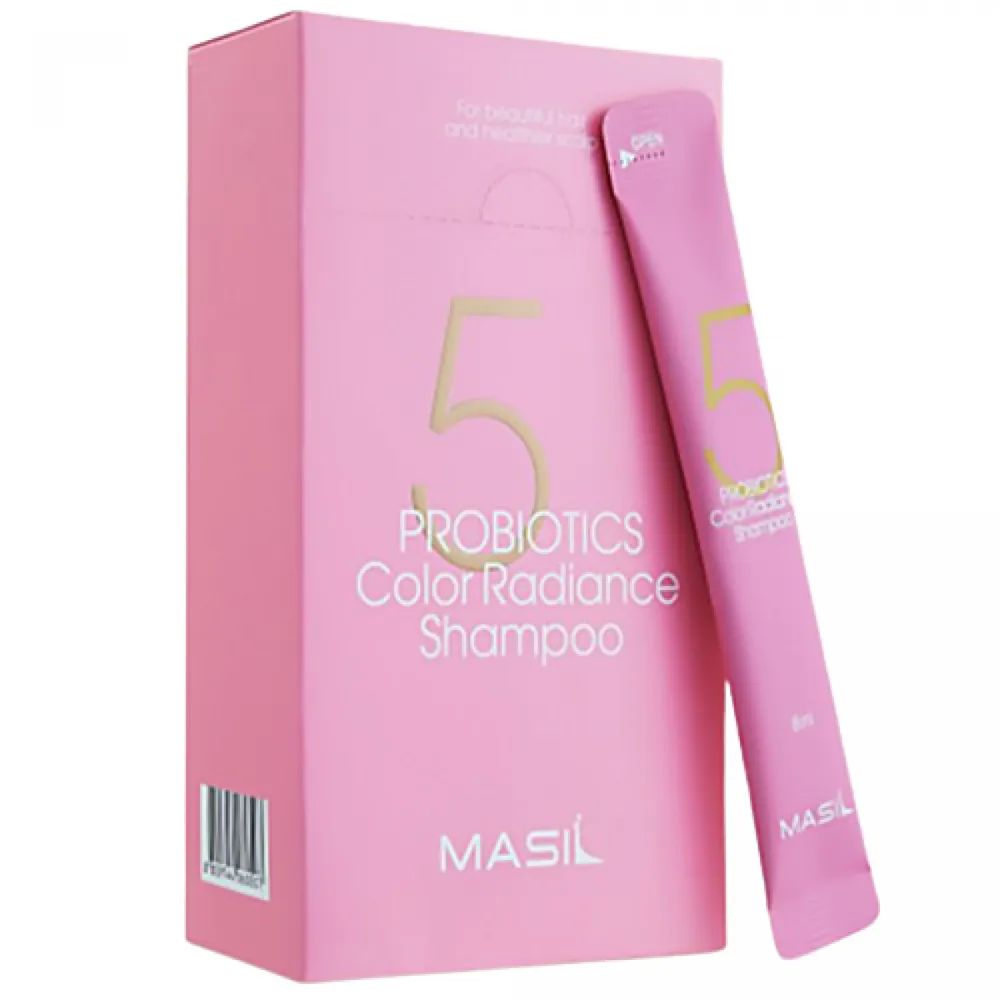 Шампунь Masil 5 Probiotics Color radiance Shampoo с пробиотиками для защиты цвета, 20х8 мл masil шампунь для глубокого очищения кожи головы probiotics scalp scaling shampoo 300 мл