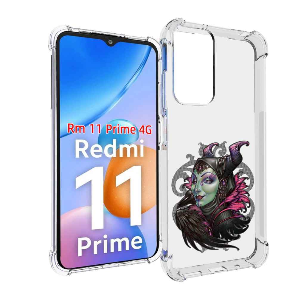 

Чехол MyPads зеленая девушка с вороном для Xiaomi Redmi 11 Prime 4G, Прозрачный, Tocco