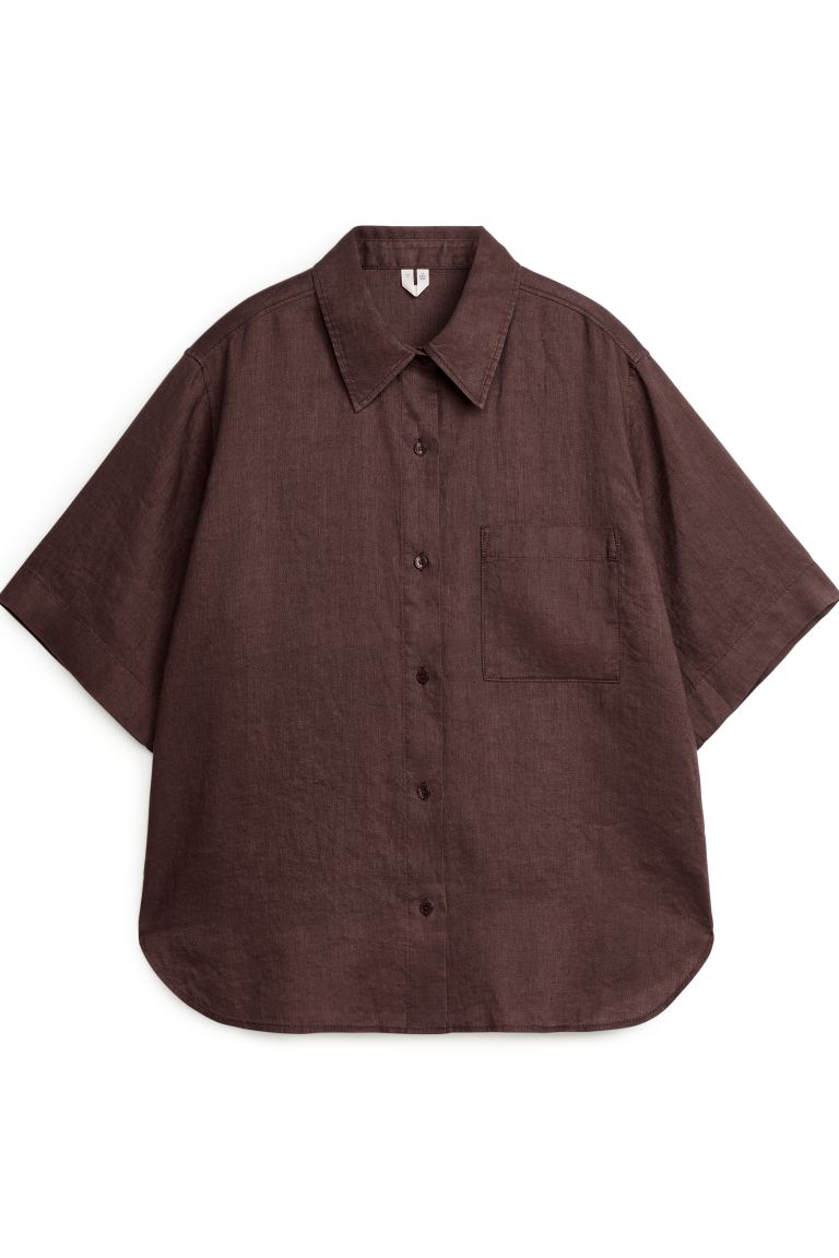 Рубашка женская ARKET 0859554010 коричневая L (доставка из-за рубежа)