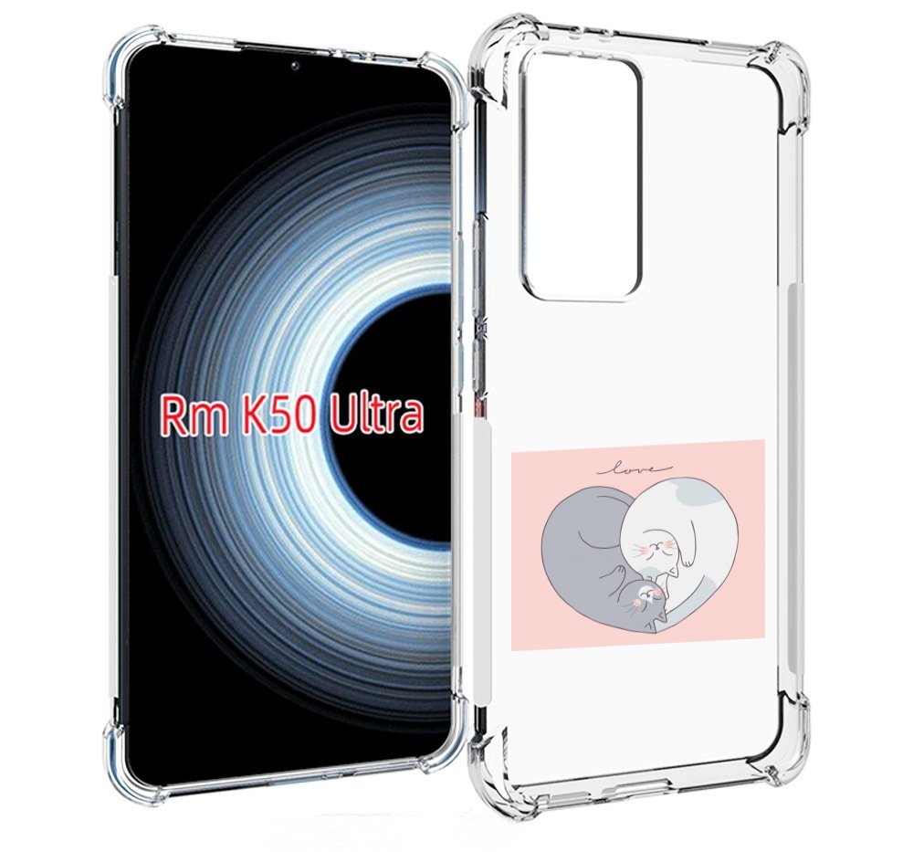 

Чехол MyPads котики-в-форме-сердца для Xiaomi 12T / Redmi K50 Ultra, Прозрачный, Tocco
