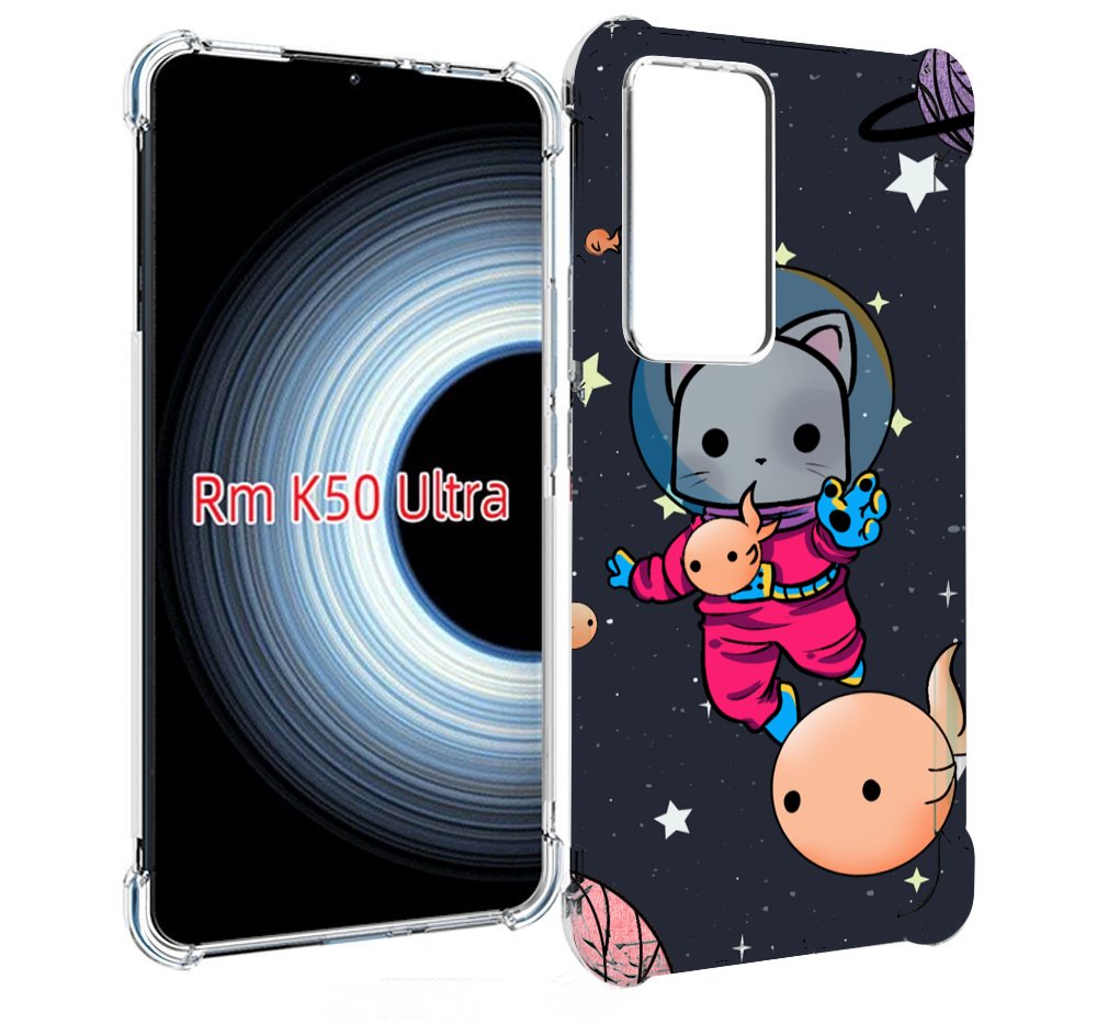 

Чехол MyPads котик-с-рыбкой-в-космосе для Xiaomi 12T / Redmi K50 Ultra, Прозрачный, Tocco