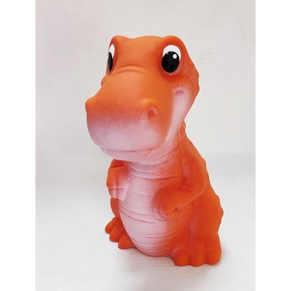 Резиновая игрушка Огонек Дракоша, оранжевый, белое брюшко, ПВХ, 10 см (С-1656)