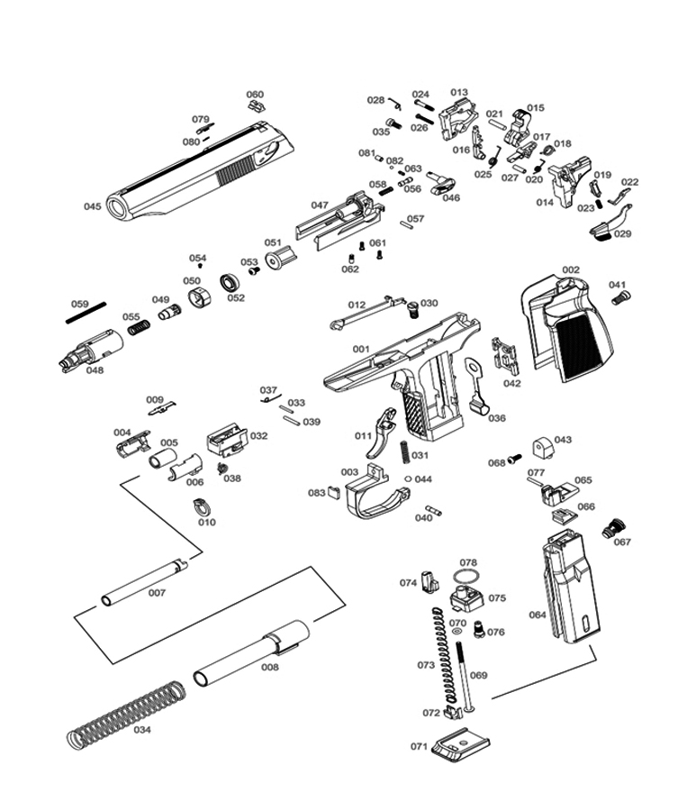 

Целик WE ПМ с глушителем GGBB (GP118-60), GP118-60