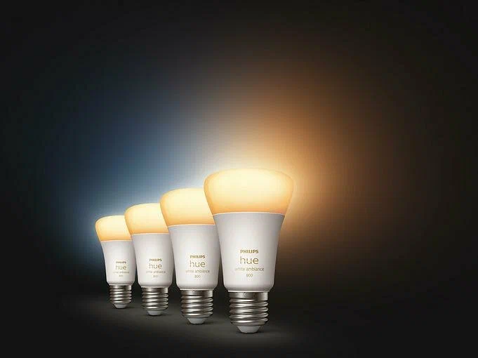 

Умные лампы Philips Hue White Ambiance E27 A60 6Вт 800Лм 4шт (929002489804), Hue White Ambiance E27