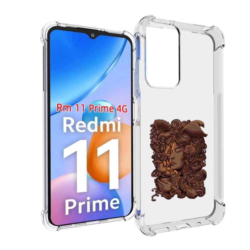 

Чехол MyPads девушка с длинными волосами абстракция для Xiaomi Redmi 11 Prime 4G, Прозрачный, Tocco