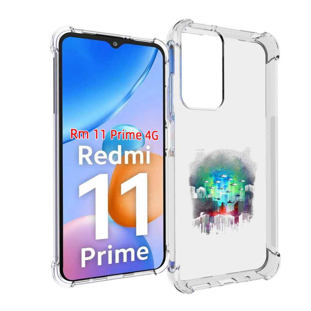 Чехол MyPads город в свечении для Xiaomi Redmi 11 Prime 4G