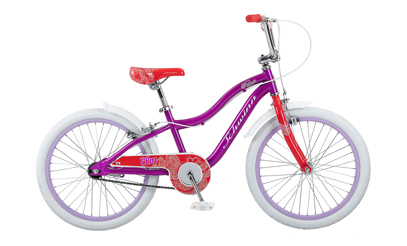 фото Детский велосипед schwinn elm 20 (2021) (one size) darkmagenta/white