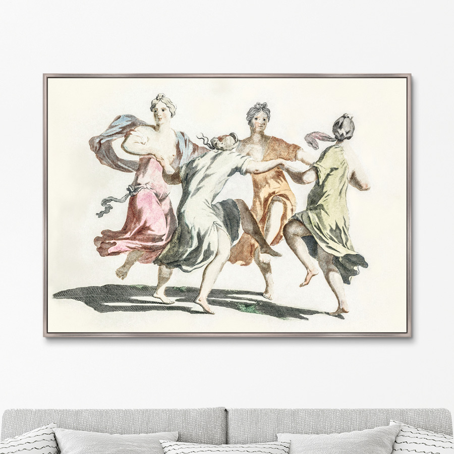 

Репродукция картины на холсте Four dancing women 1695г. Размер картины: 75х105см