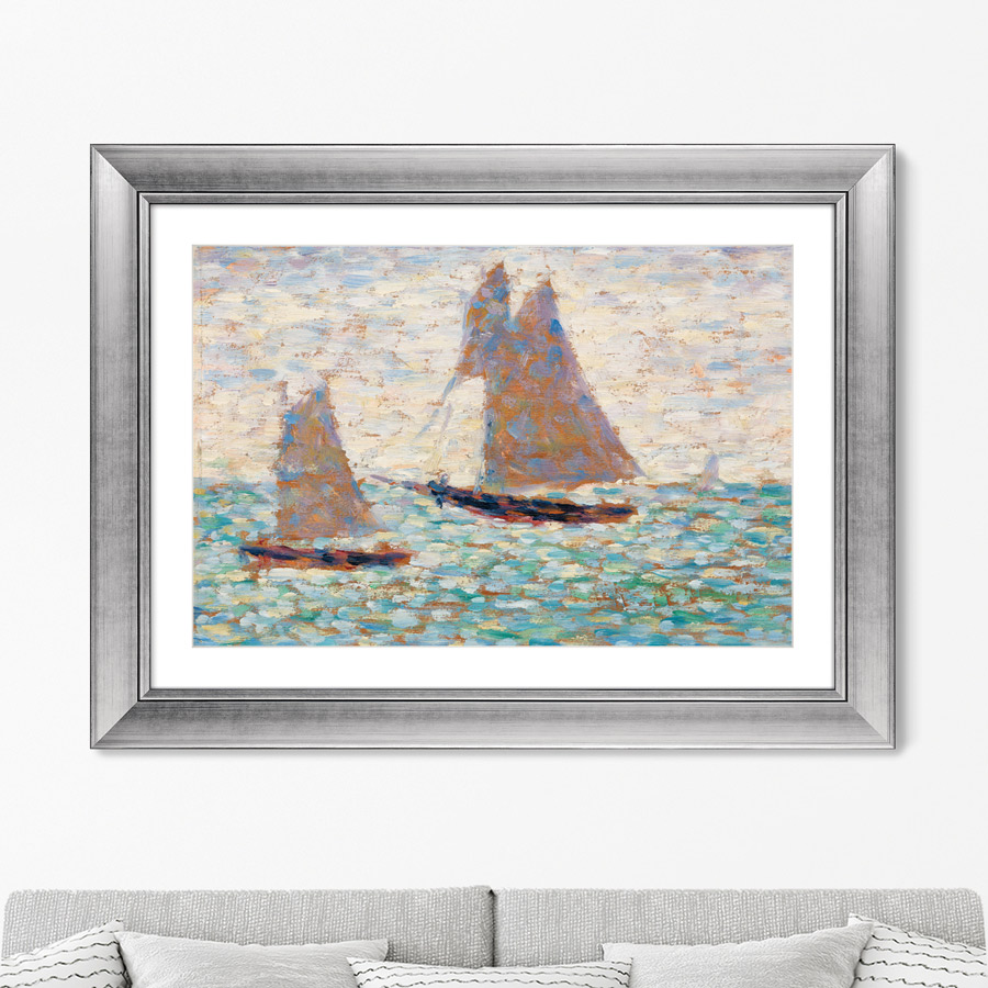 

Репродукция картины в раме Two Sailboats at Grandcamp 1885г. Размер картины: 60,5х80,5см