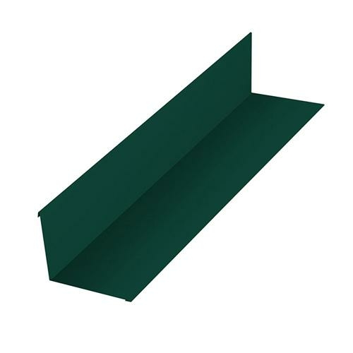 Уголок внутренний оцинкованный 30х30мм длина 1.25м толщина 0.45мм цвет Зеленый (8шт)