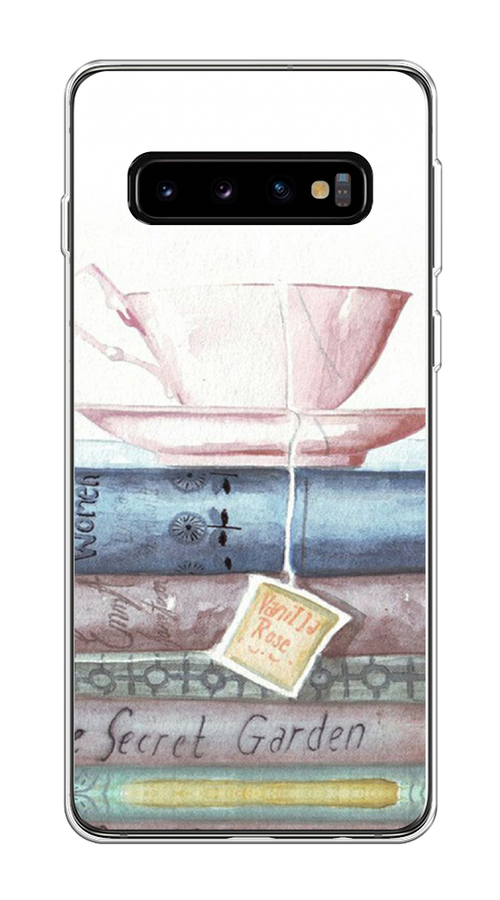 

Чехол на Samsung Galaxy S10 "Книжное чаепитие", Желтый;розовый;белый, 27050-1