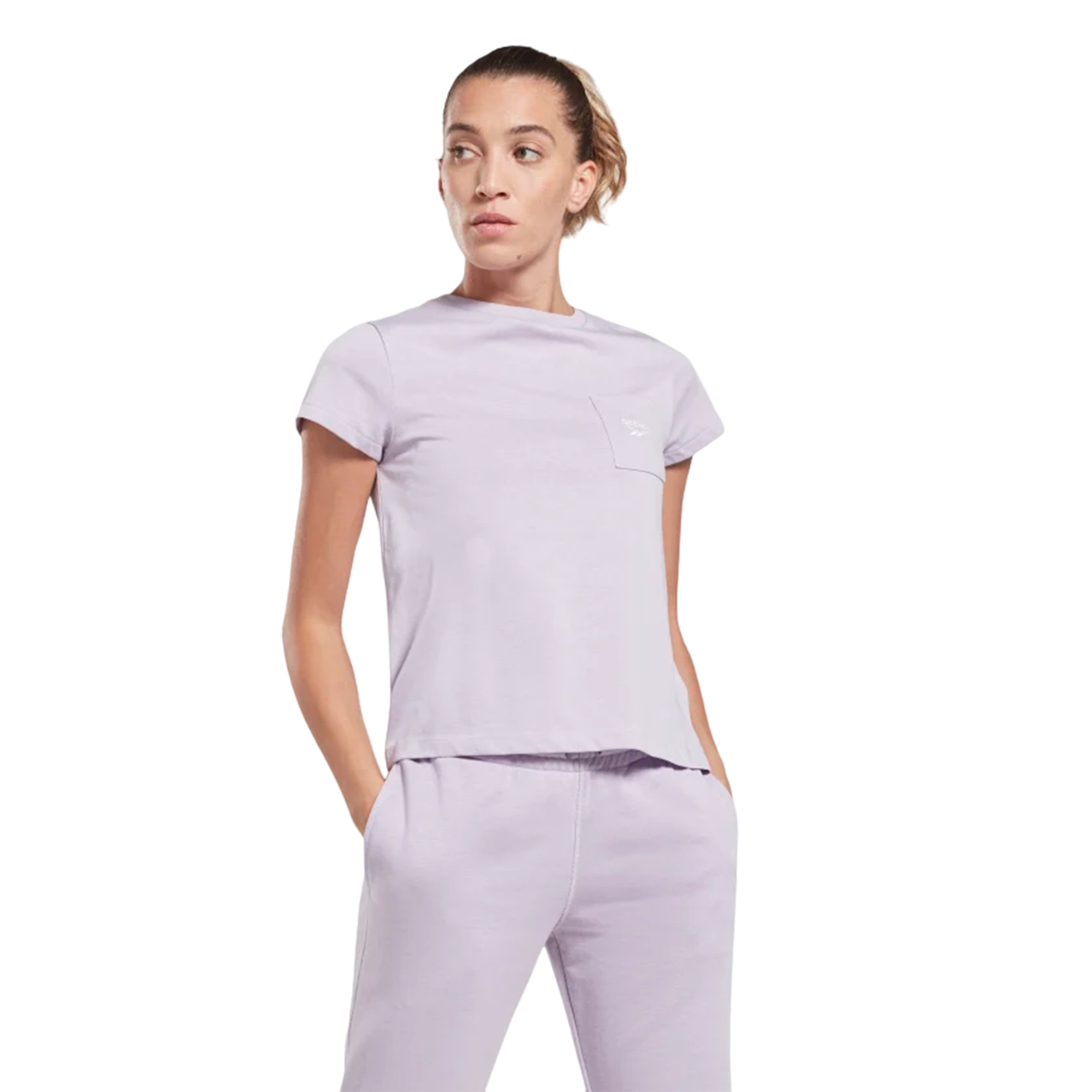 

Футболка женская Reebok HT6215 фиолетовая M, Фиолетовый, HT6215
