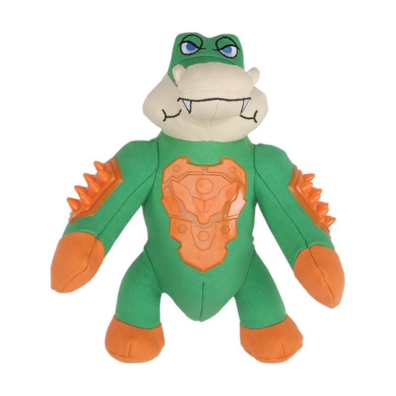 фото Мягкая игрушка для собак hagen zs studs крокодил, зеленый, оранжевый, 28 см, 1 шт
