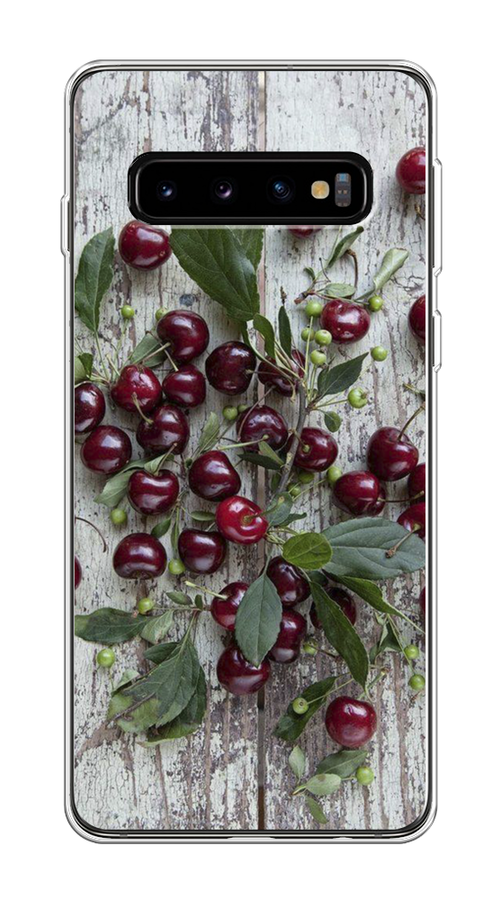 

Чехол на Samsung Galaxy S10 "Вишня", Бордовый;зеленый;серый, 27050-1