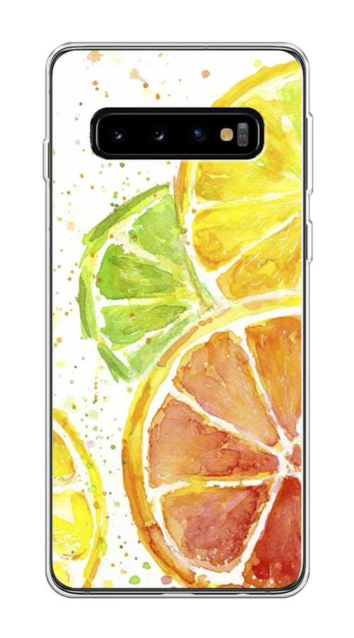 

Чехол на Samsung Galaxy S10 "Цитрусовые", Белый;желтый;красный;зеленый, 27050-1