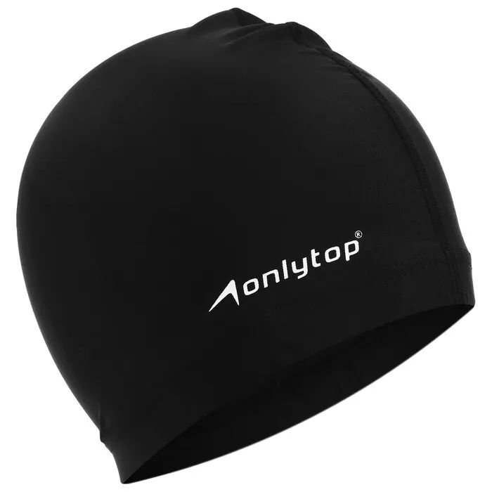 

Шапочка для плавания ONLYTOP SWIM взрослая, цвет черный, тканевая, обхват 54-60 см