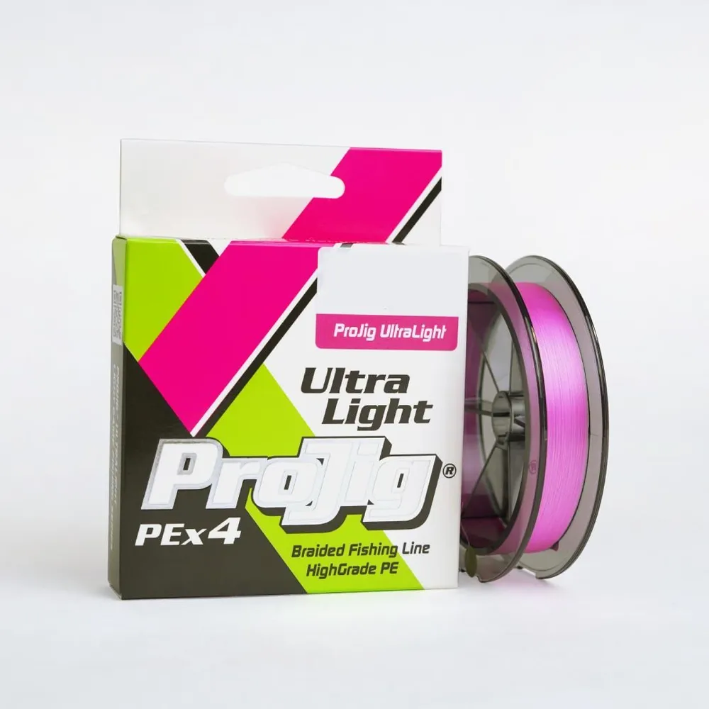 

Плетеный шнур для рыбалки ProJig UltraLight (0.09 / 4.6 / 150 / 0.3 / розовый), UltraLight
