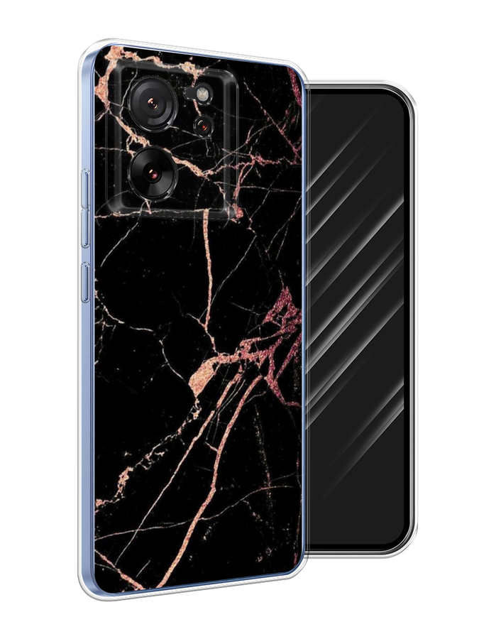 

Чехол Awog на Xiaomi 13T Pro Про "Мрамор розовое золото", Черный;розовый, 319950-1
