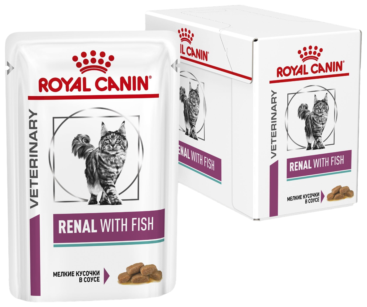 

Влажный корм для кошек Royal Canin Renal Feline рыба, 12шт по 85г
