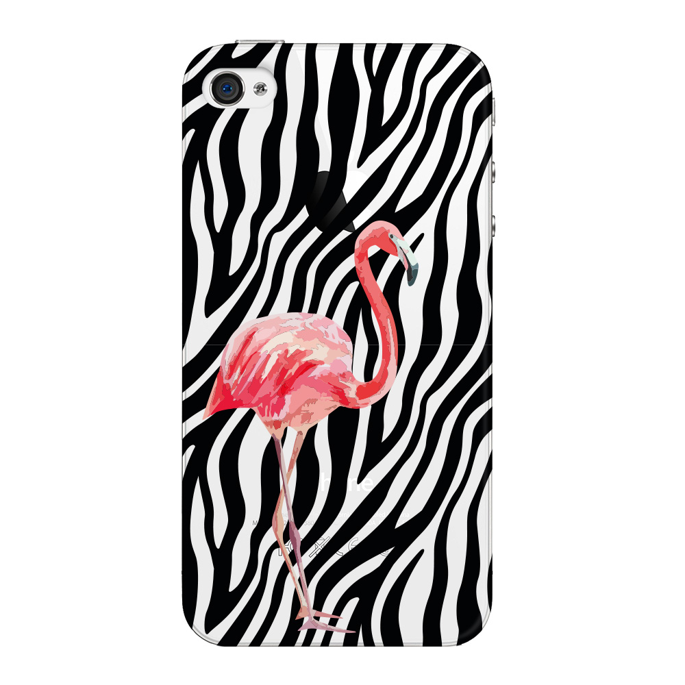 

Чехол Deppa Art Case Jungle фламинго для Apple iPhone 4/4S + защитная пленка, Разноцветный, Art Case