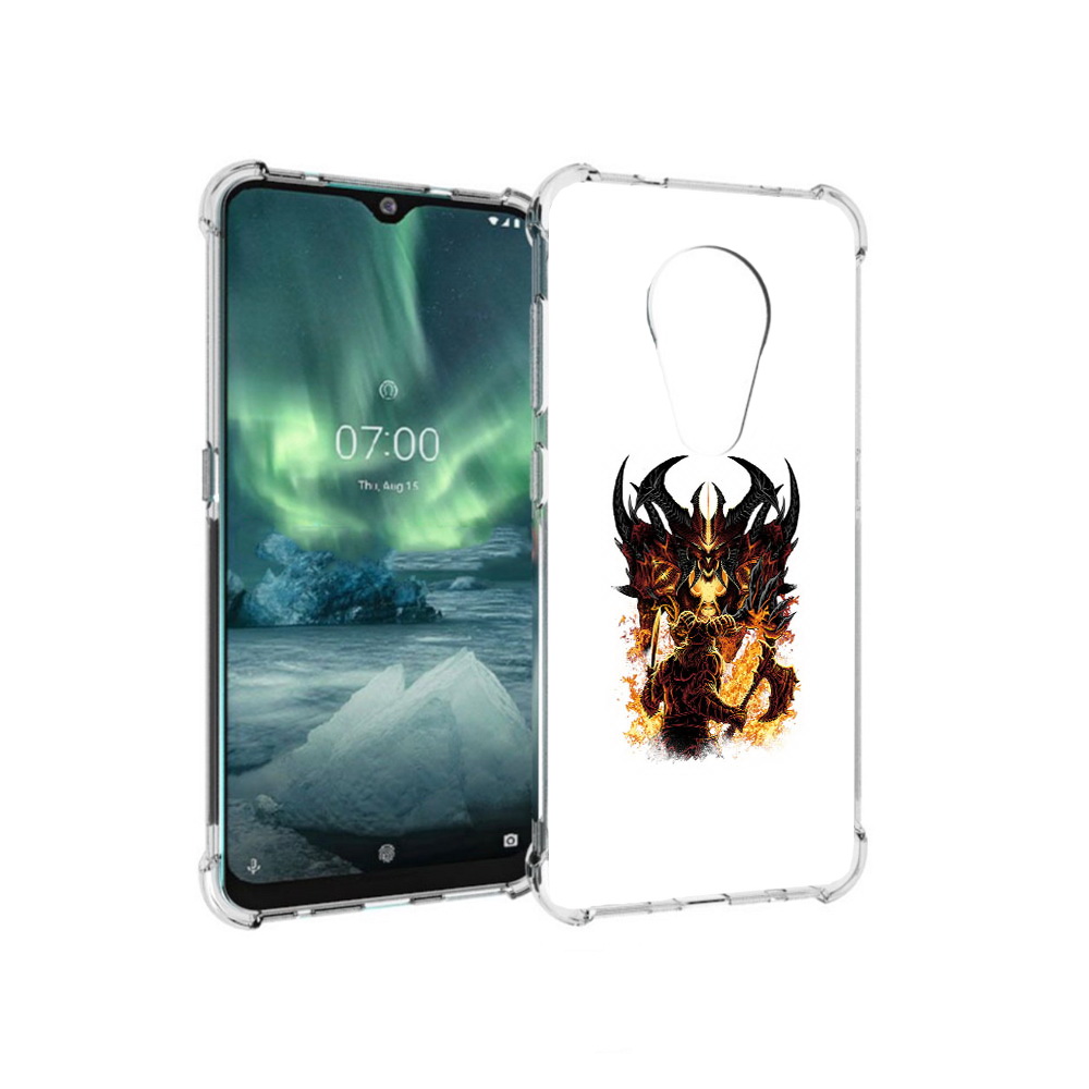 

Чехол MyPads Tocco для Nokia 7.2 демон shadow fiend (PT139171.105.318), Прозрачный, Tocco