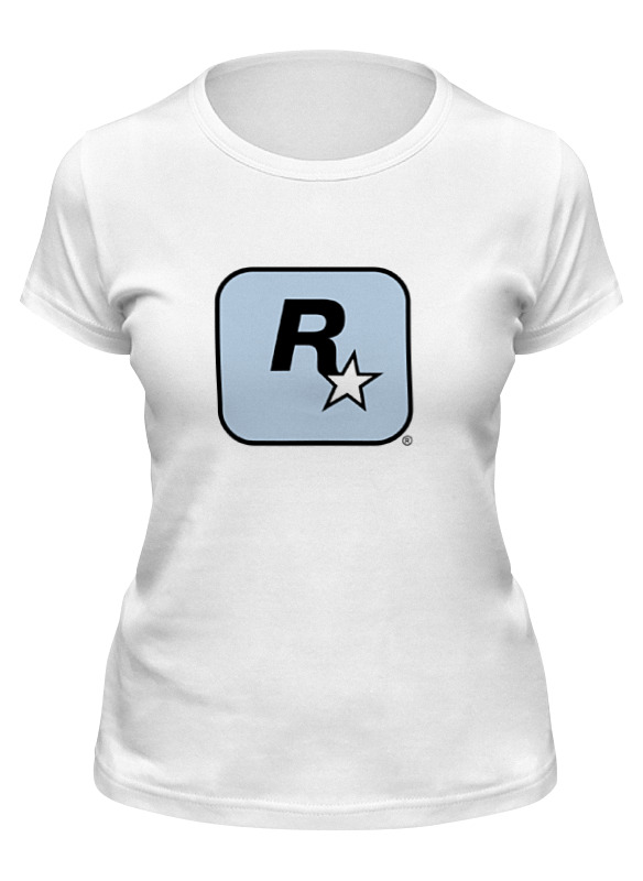 

Футболка женская Printio Rockstar light-blue белая S, Белый, Rockstar light-blue