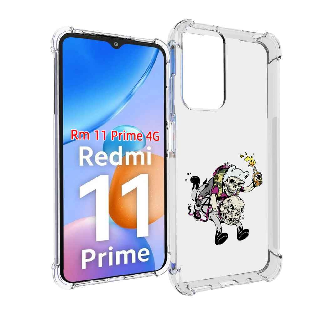 

Чехол MyPads время приключений скелеты для Xiaomi Redmi 11 Prime 4G, Прозрачный, Tocco