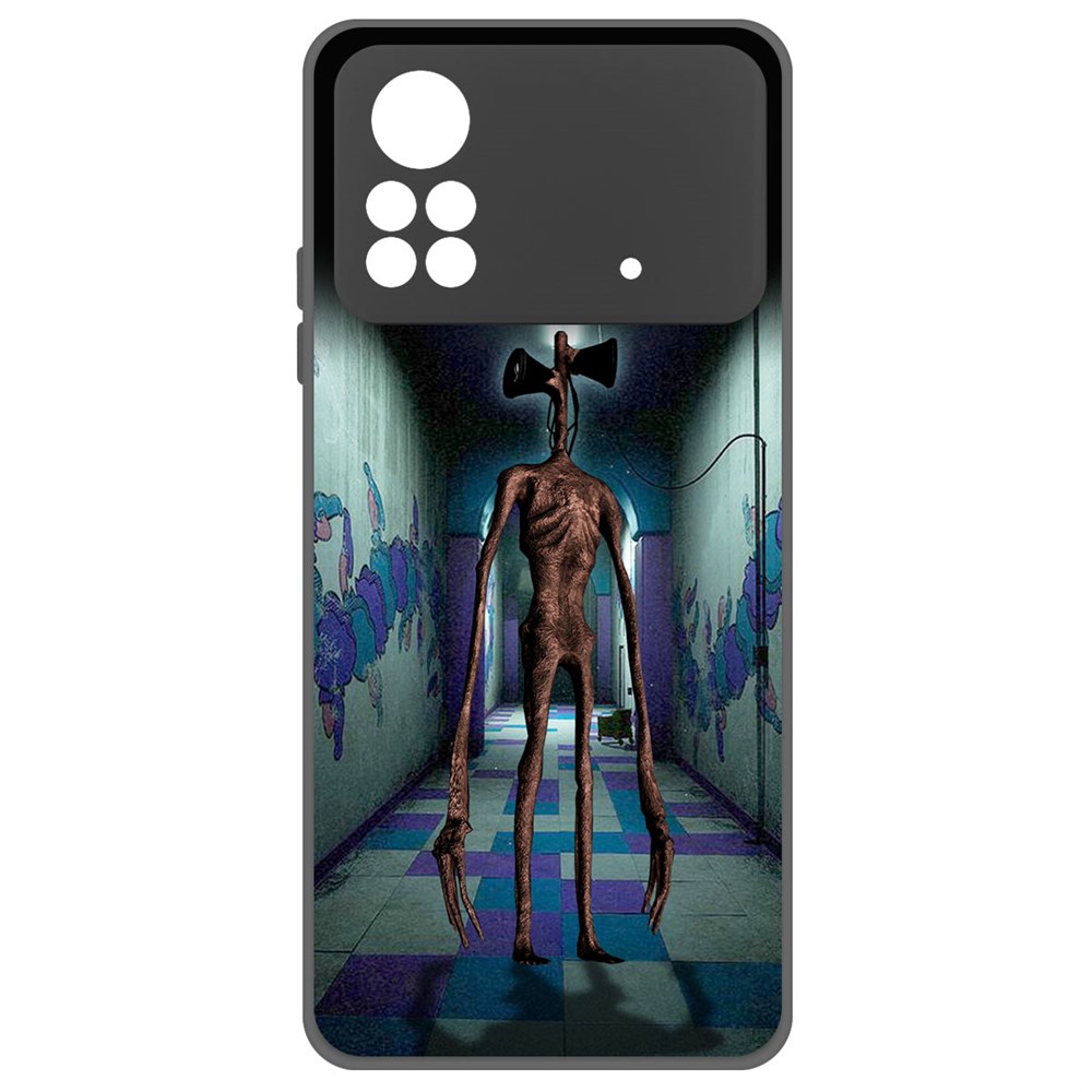 

Чехол-накладка Софт Хаги Ваги - Сиреноголовый для Poco X4 Pro 5G, Черный