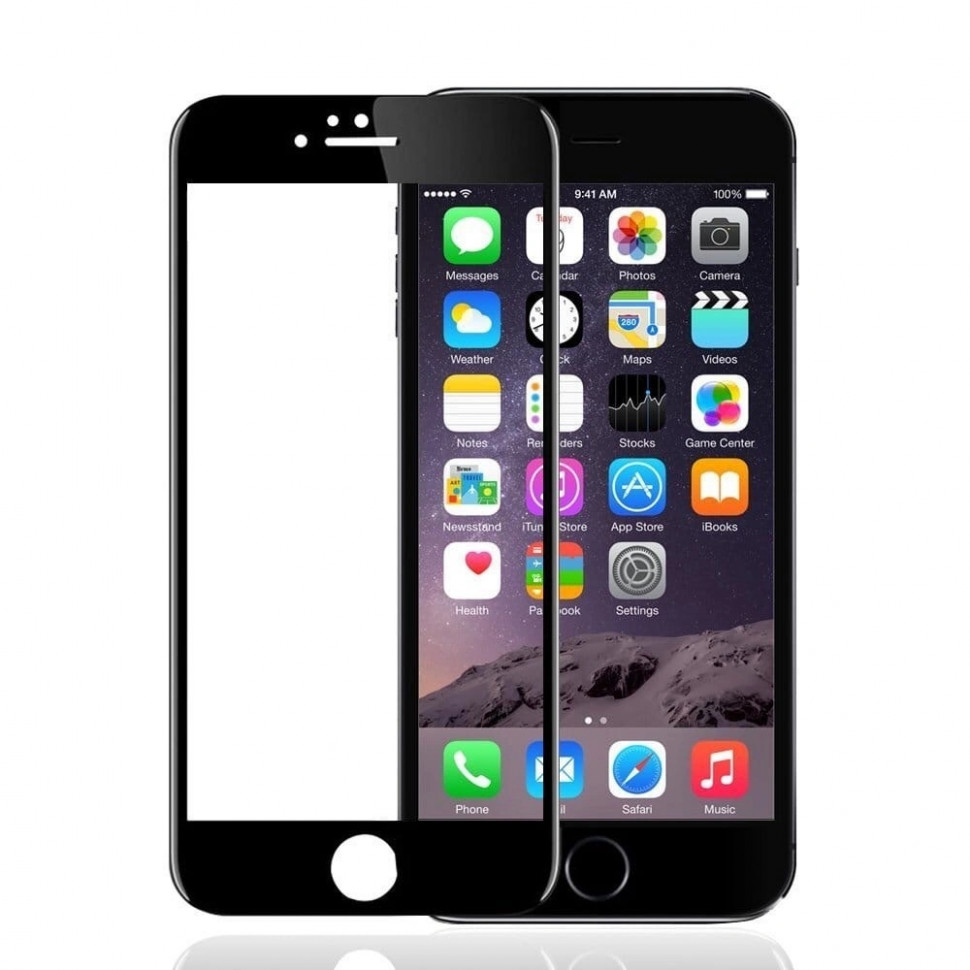 

Защитное стекло GRESSO Full Screen iPhone 6/6S черная рамка
