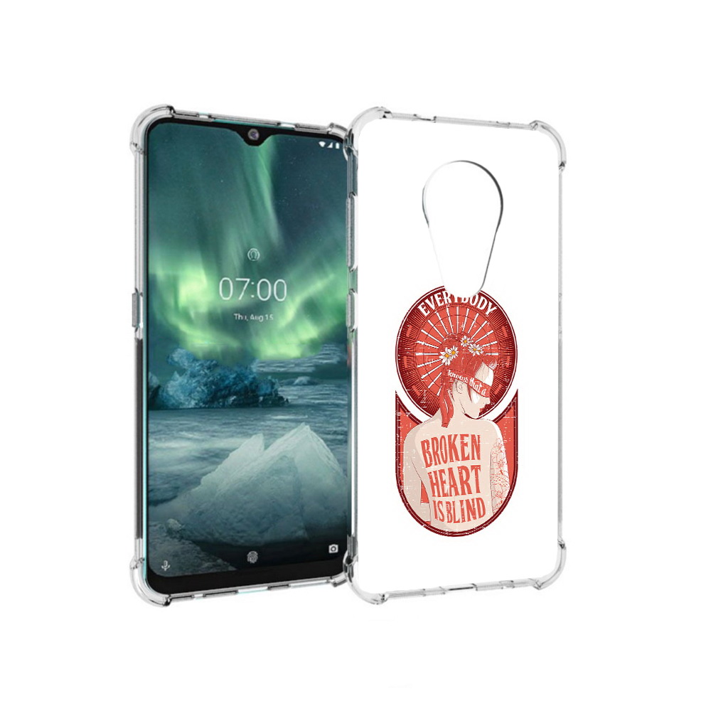 

Чехол MyPads Tocco для Nokia 7.2 девушка разбитое сердце (PT139171.105.310), Прозрачный, Tocco