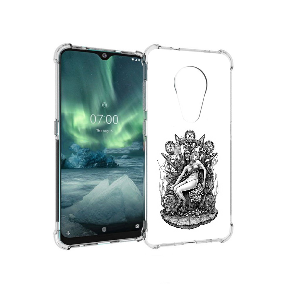 

Чехол MyPads Tocco для Nokia 7.2 девушка на троне (PT139171.105.309), Прозрачный, Tocco