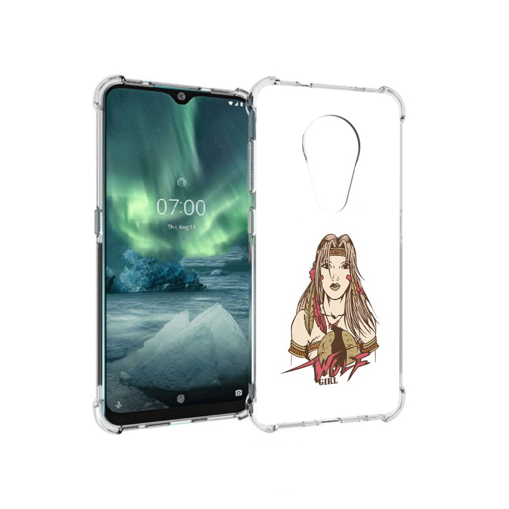 

Чехол MyPads Tocco для Nokia 7.2 девушка волк (PT139171.105.306), Прозрачный, Tocco