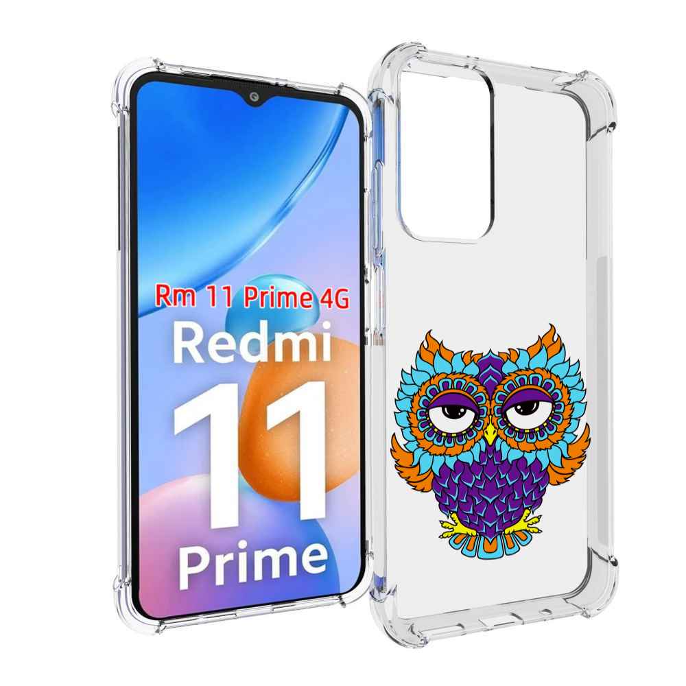 

Чехол MyPads Цветная сова для Xiaomi Redmi 11 Prime 4G, Прозрачный, Tocco