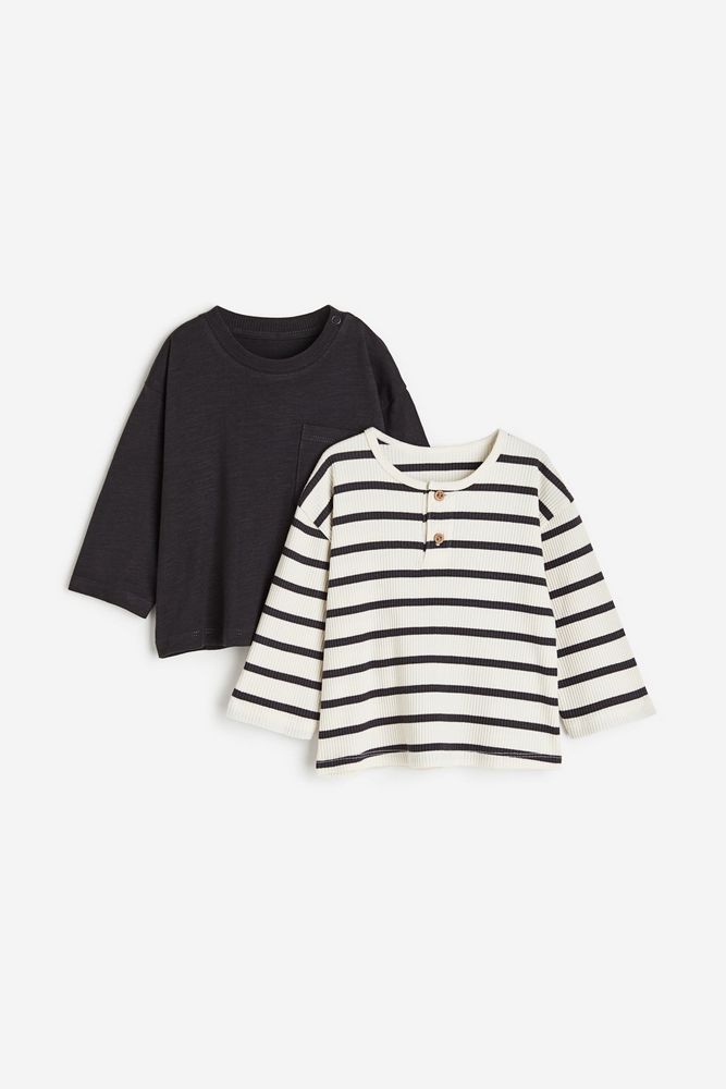 

Лонгслив детский H&M 1175733, Темно-серый, полосатый, 104, 1175733