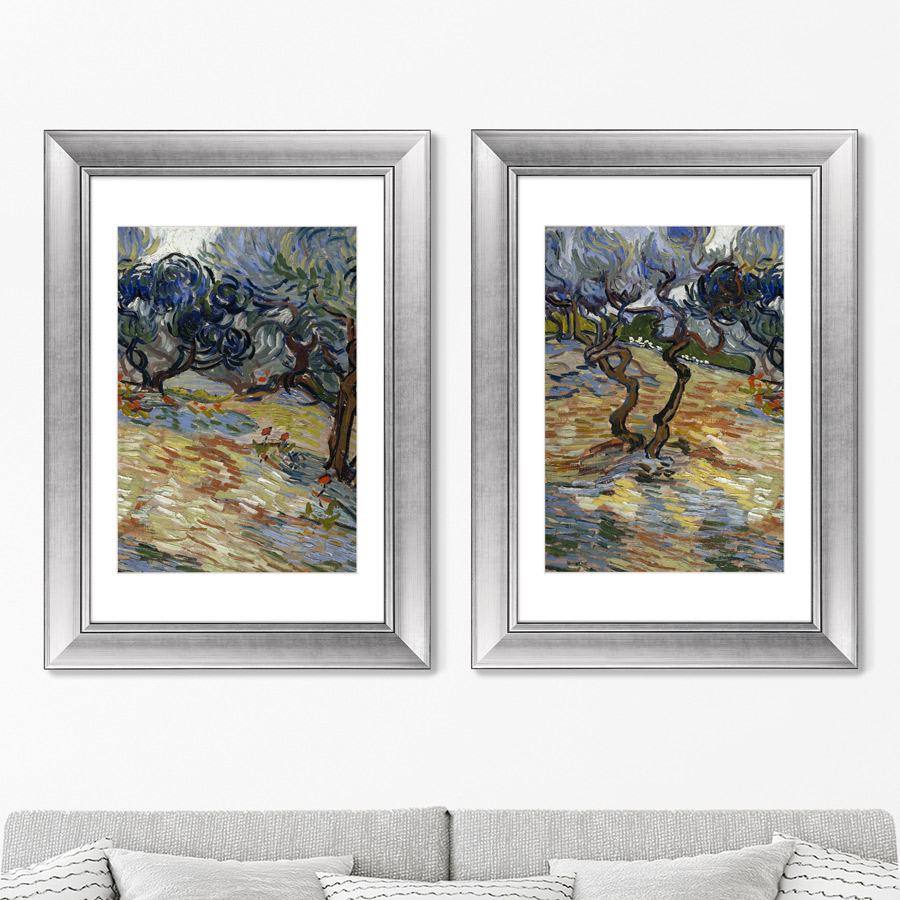 

Набор из 2-х репродукций картин в раме Olive Trees 1889г. Размер каждой 50,5х70,5см