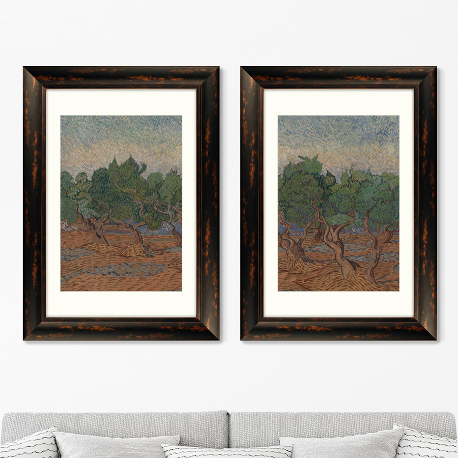 

Набор из 2-х репродукций картин в раме Olive Grove 1889г. Размер каждой 50,5х70,5см