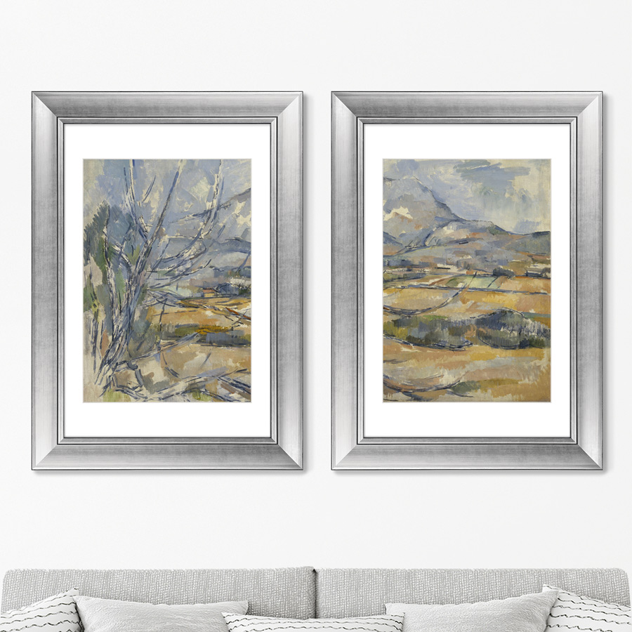 

Набор из 2-х репродукций картин в раме Montagne Sainte-Victoire 1890г. 50,5х70,5см