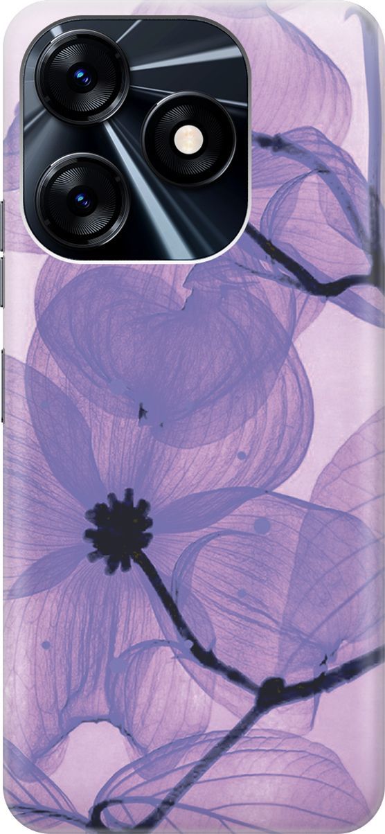 

Силиконовый чехол на Tecno Spark 10 "Цветы в сиреневом", Розовый;фиолетовый, 159540