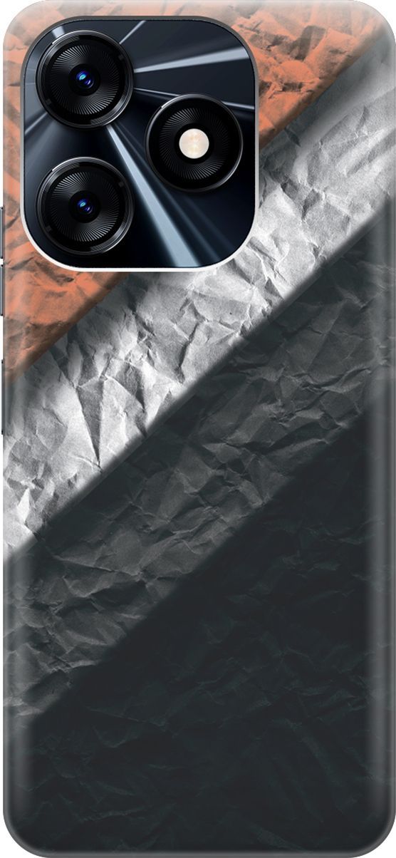

Силиконовый чехол на Tecno Spark 10 "Мятые полотна", Розовый;черный, 159534