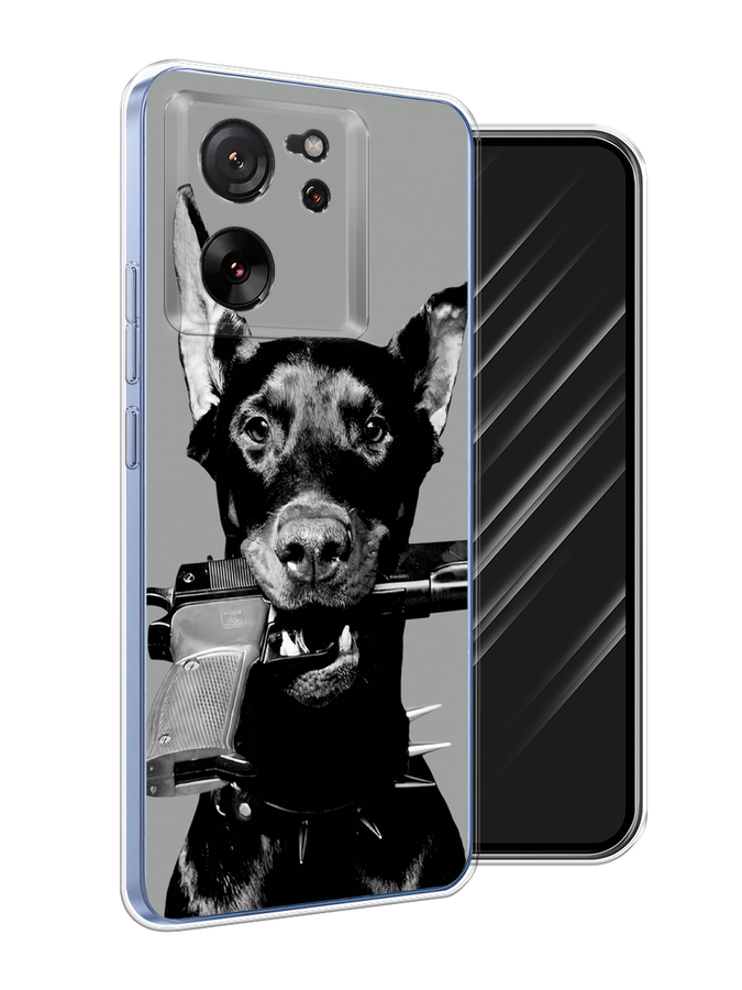 

Чехол Awog на Xiaomi 13T Pro Про "Доберман", Серый, 319950-1