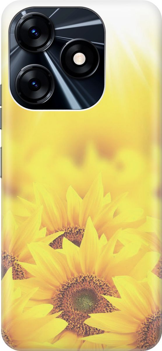 

Силиконовый чехол на Tecno Spark 10 "Поле подсолнухов", Желтый;оранжевый, 159540