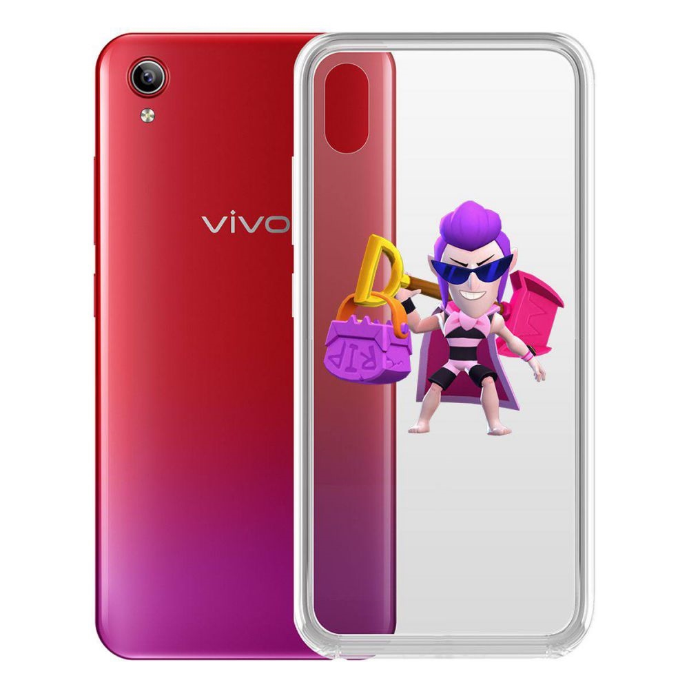 

Чехол-накладка Brawl Stars-Пляжный Мортис для Vivo Y91C, Прозрачный