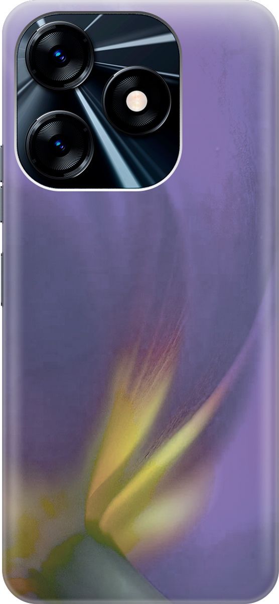 

Силиконовый чехол на Tecno Spark 10 "Фиолетовая фиалка", Желтый;фиолетовый, 159540