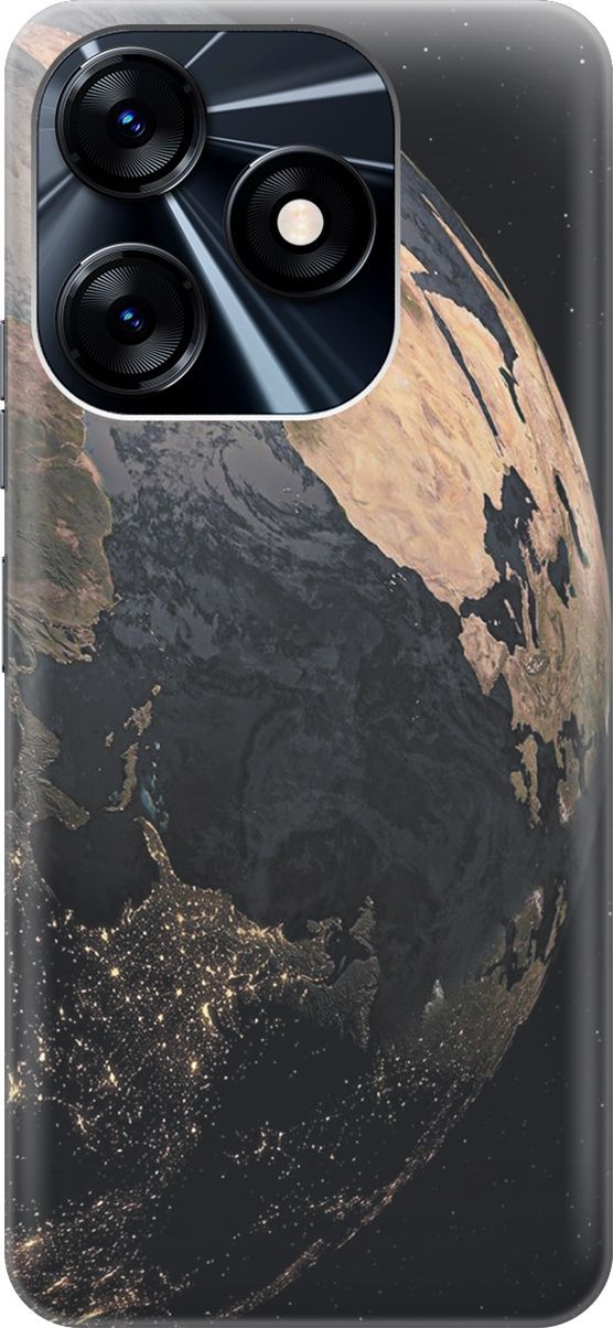 

Силиконовый чехол на Tecno Spark 10 "Земля", Розовый;синий, 159536