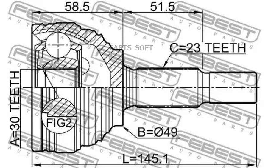 

Шрус наруж.30x49x23 nissan almera g15ra 2012-