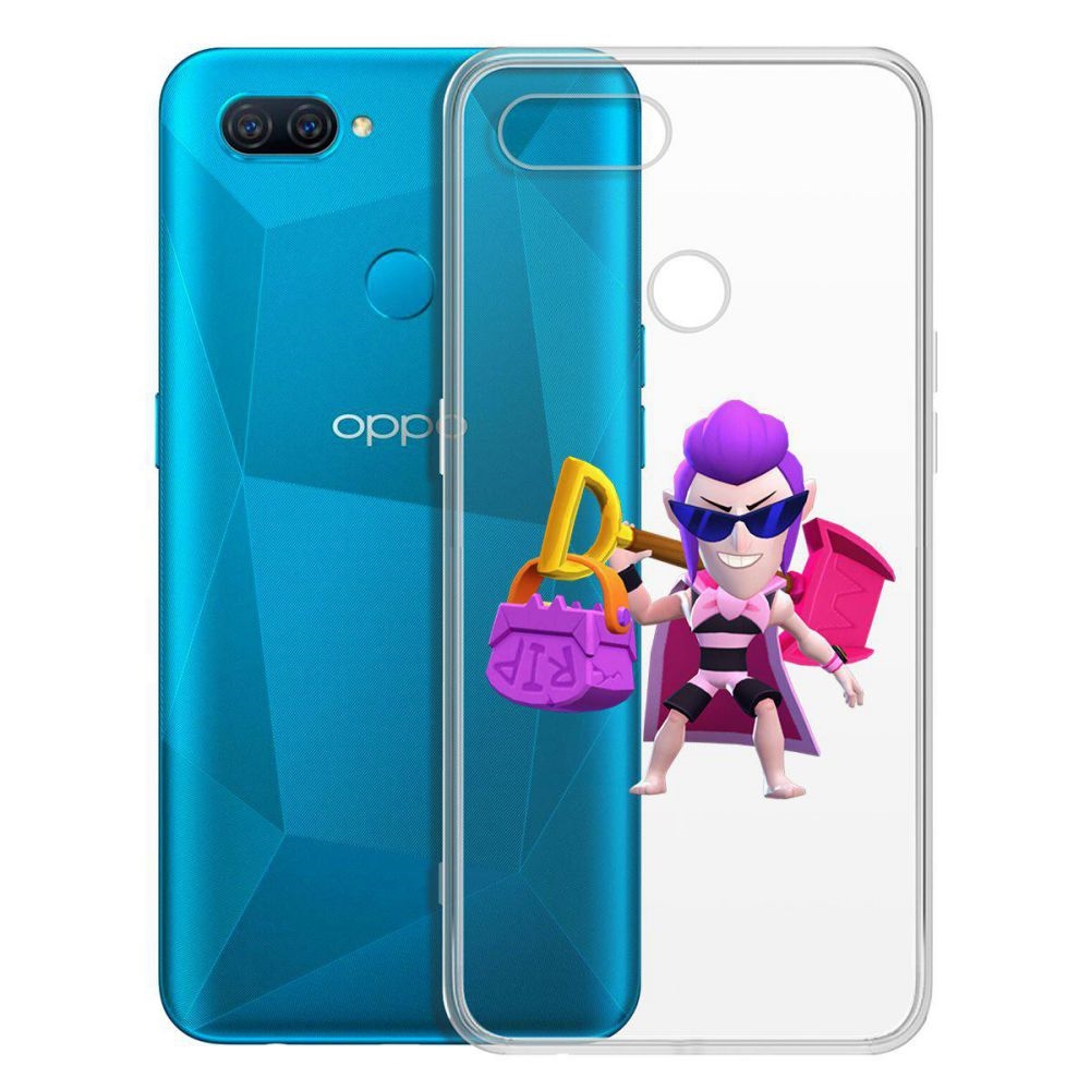 

Чехол-накладка Brawl Stars-Пляжный Мортис для OPPO A12/A11k/A7/A5s, Прозрачный