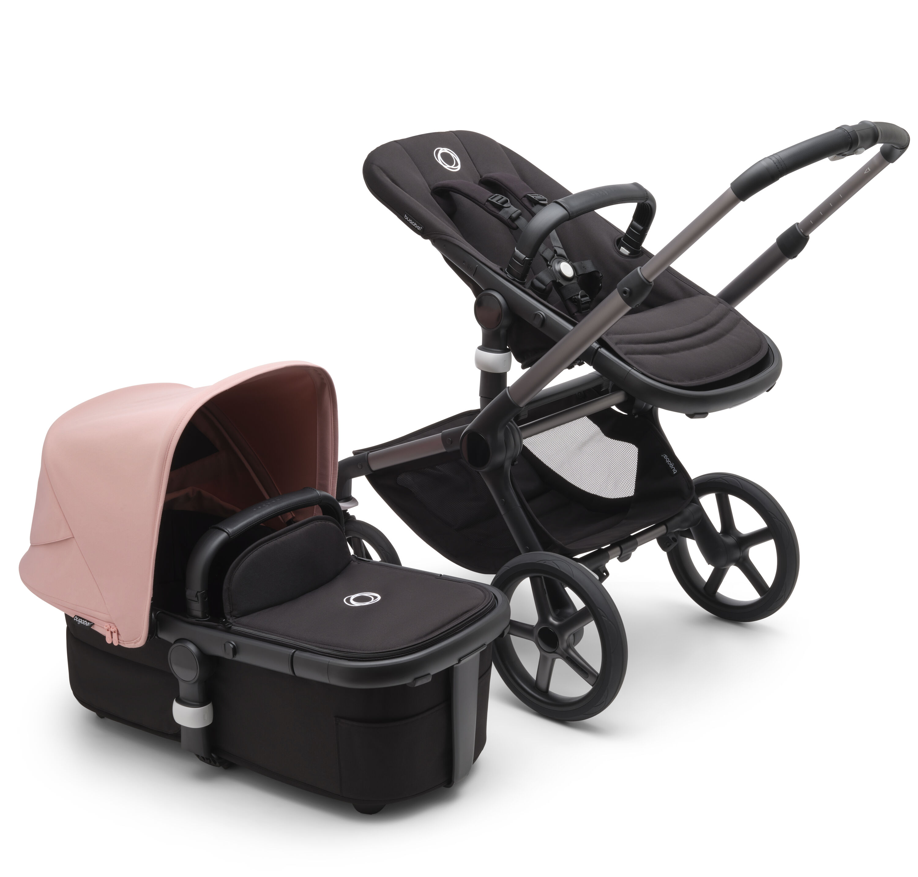 

Коляска детская 2 в 1 Bugaboo Fox 5 Graphite, Midnight Black, Morning Pink, Fox 5